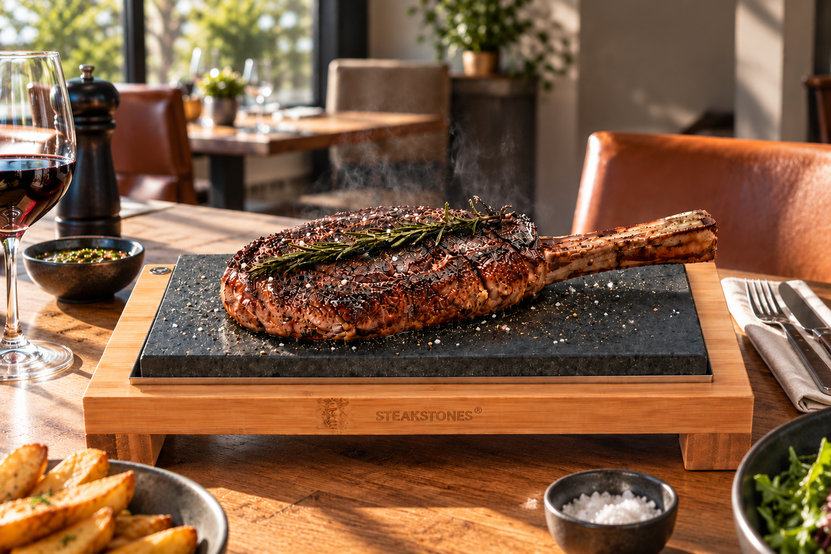 The SteakStones Raised Sharing Steak Plate